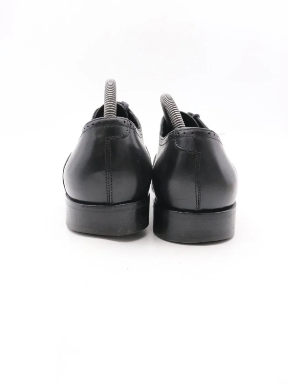 Salvatore Ferragamo Men's Size 9 B Black Leather Wingtip Oxfords Dress Shoes